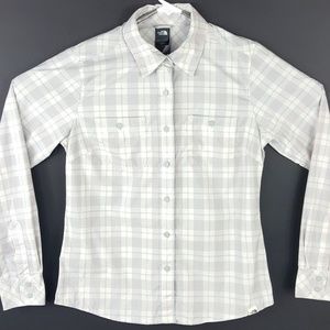The North Face Womens Button Down Plaid EUC